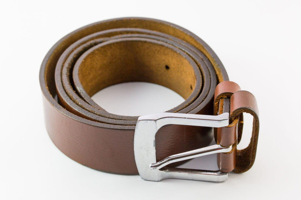 Vintage Brown Leather Belt