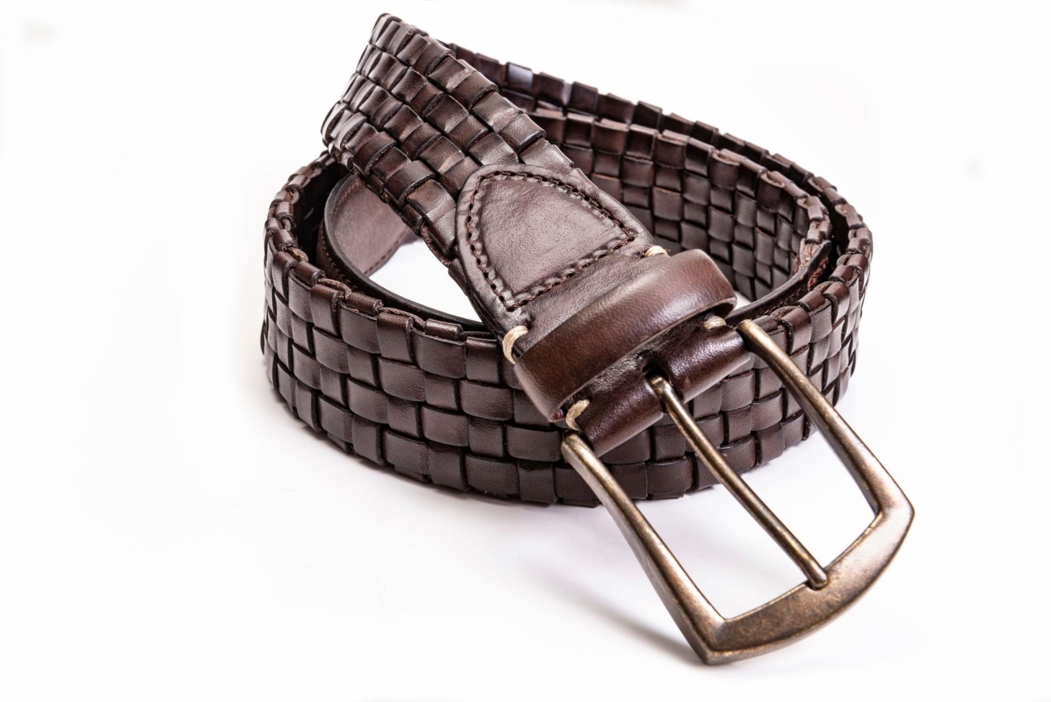 Vintage Brown Leather Belt