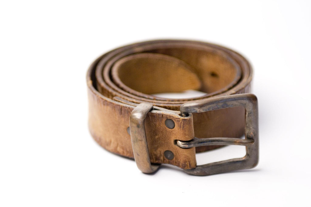 Vintage Brown Leather Belt